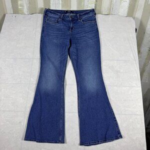 Vtg Hollister California Low-Rise Flared Jeans Womens Blue Denim Stretch Size 10